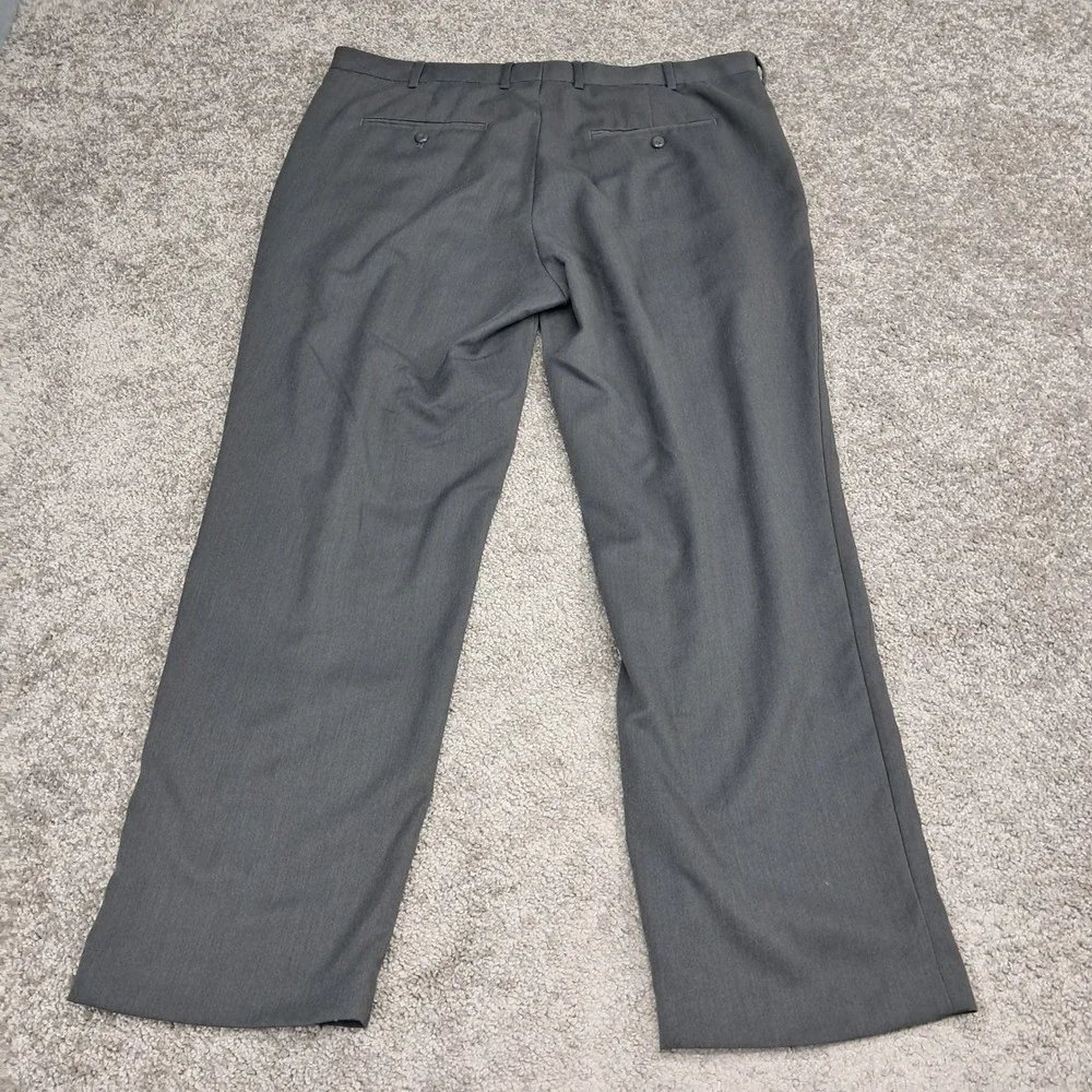 Stafford Travel Classic Fit Super Trouser‎ Mens 40x30 Charcoal Gray Dress Pants